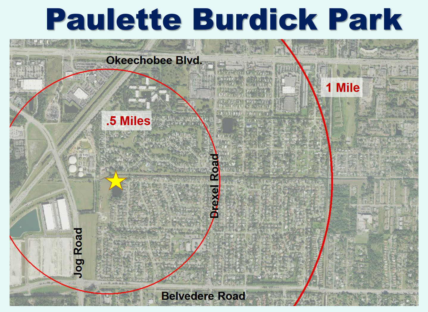 Park location on map near jog and okeechobee