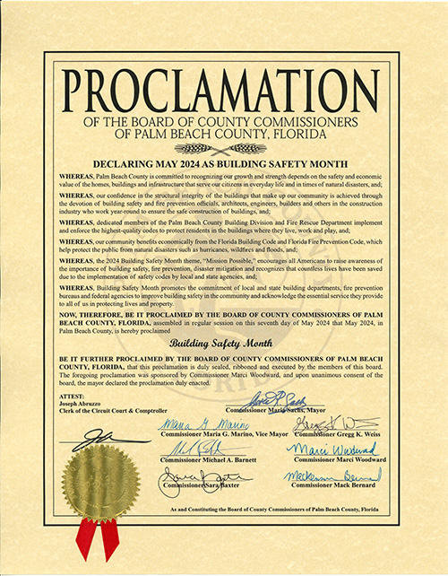 Building Safety Month 2024 proclamation